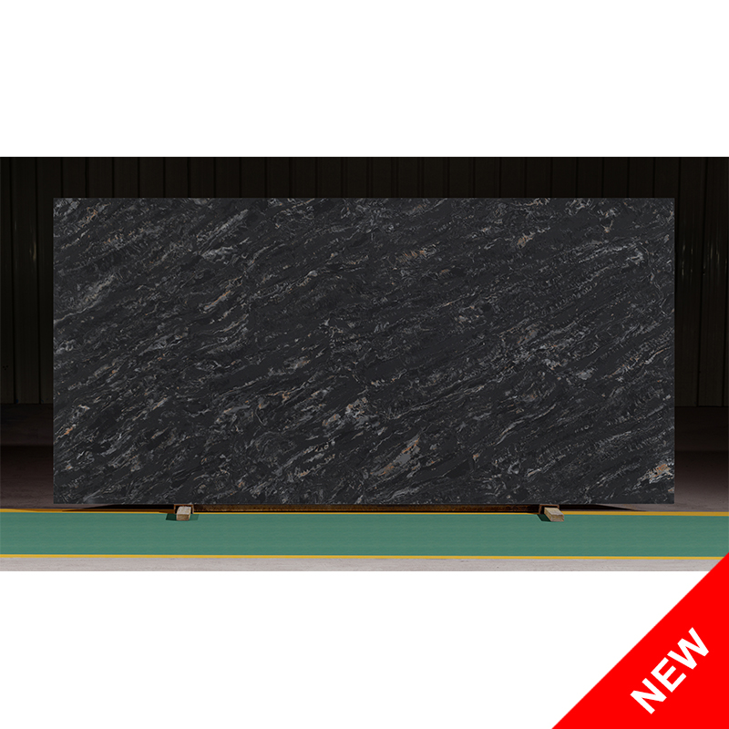 Emperor Black China Artificial Marble Looks Composite Quartz Stone Slab for Quartz Countertops 