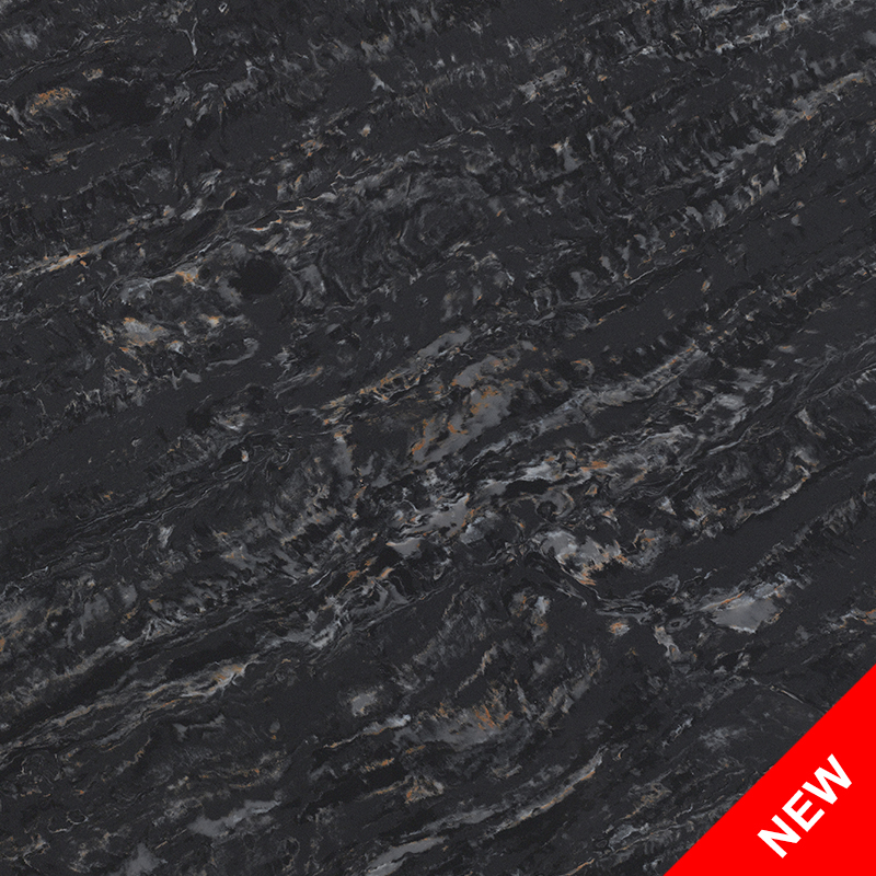 Emperor Black China Artificial Marble Looks Composite Quartz Stone Slab for Quartz Countertops 