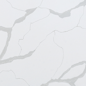 Low Silica Quartz Calacatta White Marble Engineered Stone for Interior Floor And Wall Decoration 