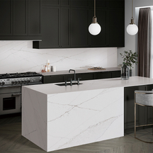 Calacatta White Customized Artificial Quartz Stone with Countertops For Kitchen And Bathroom 