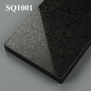 Diamond/Stellar Quartz Stone Pure Black with Mirror For Hotel/Shopping Malls/Hospital/Office Building