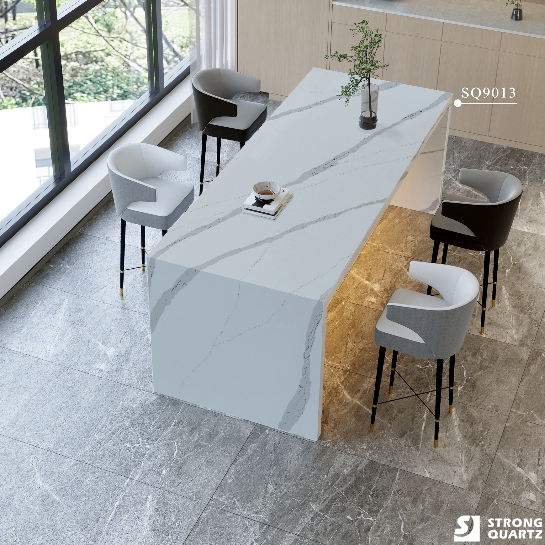 12/15/20/30mm Artificial Quartz Stone Slab for Project from China Supplier