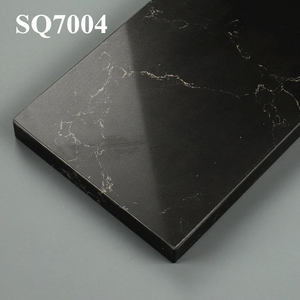 Marble Looks Carrara Black Quartz Stone 3200x1600mm for Office Furniture/Office Desk/Meeting Table/Reception Counter