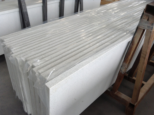 Artificial Crystal White Quartz Stone for Kitchen Countertop/Island Top/Coffee Table/Dinner Table/Bathroom Vanity/Laundry Top