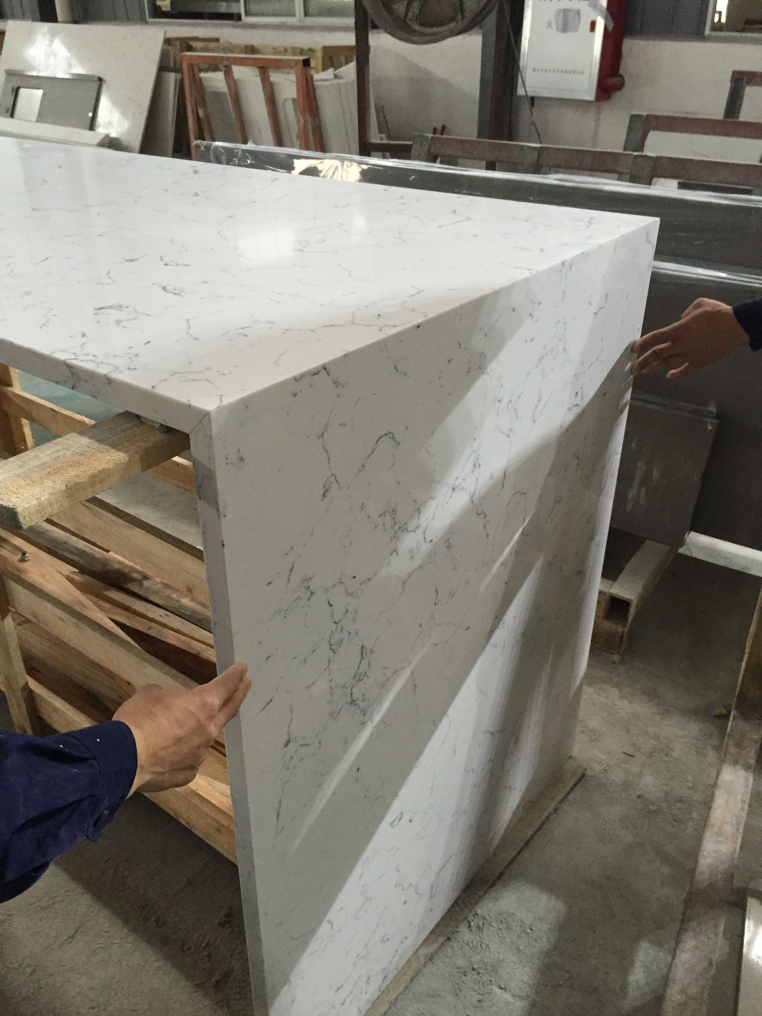 Artificial Quartz Stone Wholesaler Carrara White for Benchtops