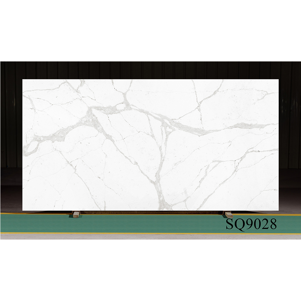 Solid Surface Manufactured Artificial Quartz Stone Slab for Benchtop