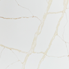 Calacatta White Quartz Countertop For Bathroom With Gold Veins