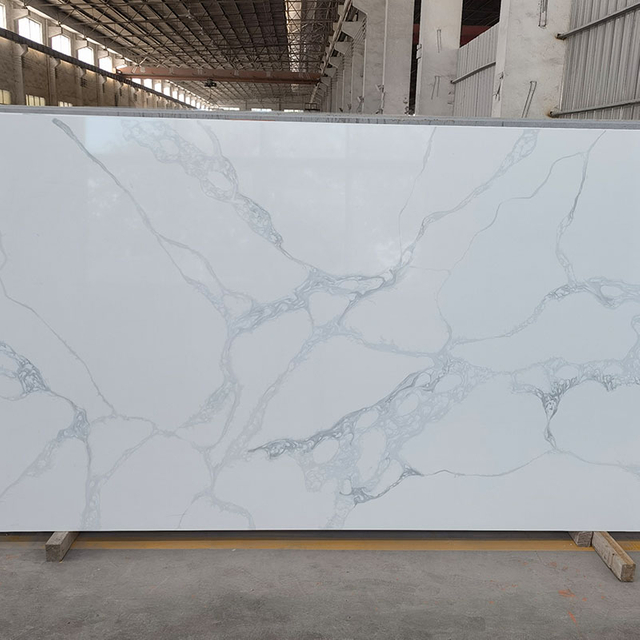 China Calacatta White Black Grey Gold Quartz Stone for Bathroom Vainitytop